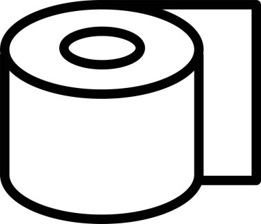 tuvalet kağıdı rulo simgesi ana hat biçiminde