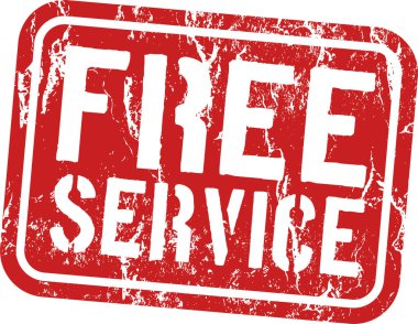 ücretsiz servis grunge pul vektör illüstrasyonu