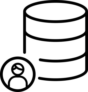 veritabanı sunucu simgesi ana hat biçiminde