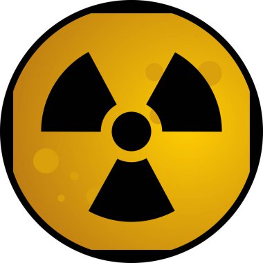 radyoaktif ikon. Web için basit radyasyon vektör simgesi çizimi 