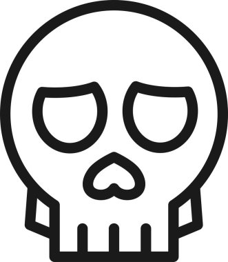 Kafatası. Web simgesi basit illüstrasyon