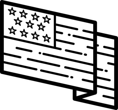 ABD bayrak simgesi, özet tarzında bağımsızlık günü sembolü