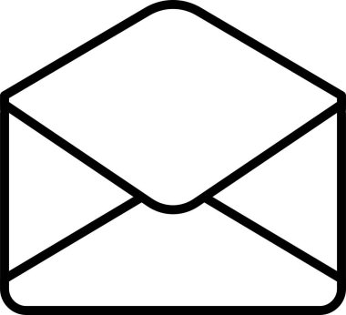 zarf e- posta simgesi, vektör illüstrasyonu