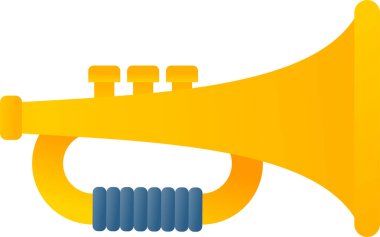 Üç kapakçık gösteren sarı trompet.