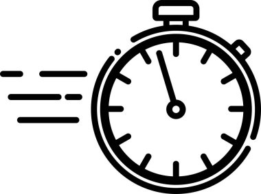 Outline biçiminde alarm saat simgesi