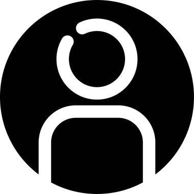 avatar erkek kişi simgesi katı stil, vektör illüstrasyonu