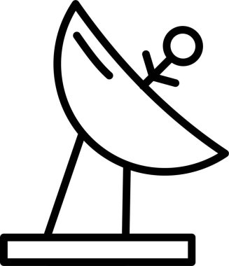 Sinyal iletimini gösteren basit uydu anten simgesi