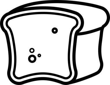 Basit bir somun ekmek dilimi çizimi