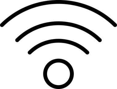 wifi internet simgesi, temel doğrusal resim
