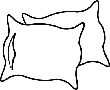 Birbirine yaslanmış iki yumuşak yastık