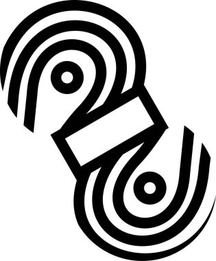 Kalın siyah çizgiler içeren soyut geometrik desen