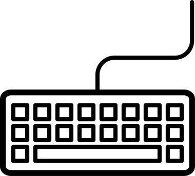 Bilgisayar klavye simgesini, vektör çizim