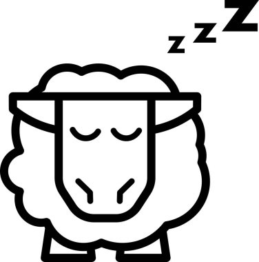 Çizgi film koyunları Z sembolleriyle huzur içinde uyuyorlar.