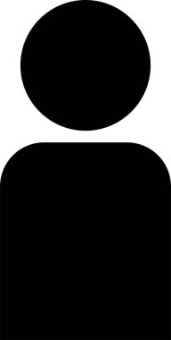 Kullanıcı avatar simgesinin vektör illüstrasyonu