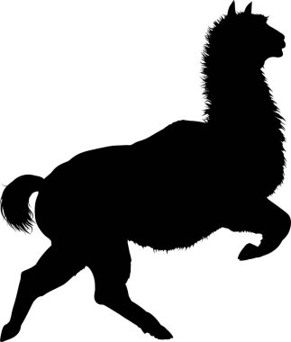 Beyaz arka planda siyah lama silueti. vektör illüstrasyonu. 