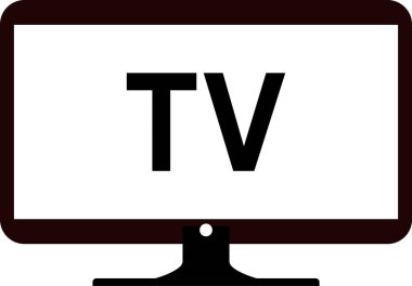 Televizyon ikonu. Basit vektör illüstrasyonu