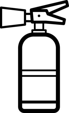 yangın söndürme simgesi, düz biçim, vektör illüstrasyonu