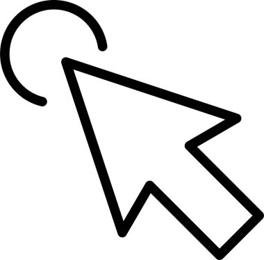 Siyah çizgili imleç dairesel düğme simgesine tıklıyor