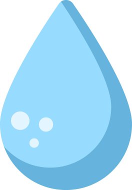 Beyaz röfleli basit mavi su damlası