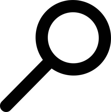 Büyütme cam simgesi, arama sembolü, vektör illüstrasyonu