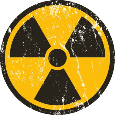 Radyasyon işareti çizimi. vektör simgesi