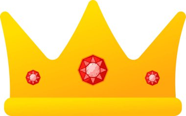 Kraliyet Taç Simgesi, Beyaz Arkaplanda Vektör Resimleri 