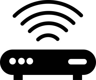 Kablosuz. Web simgesi basit illüstrasyon