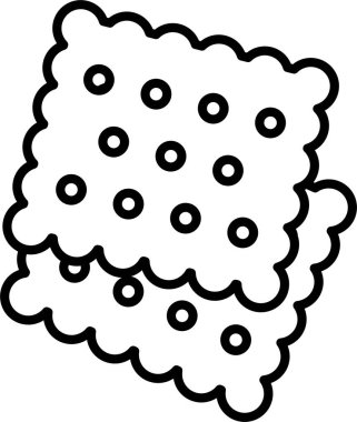 Noktalı desenlerle örtüşen iki kare kraker.