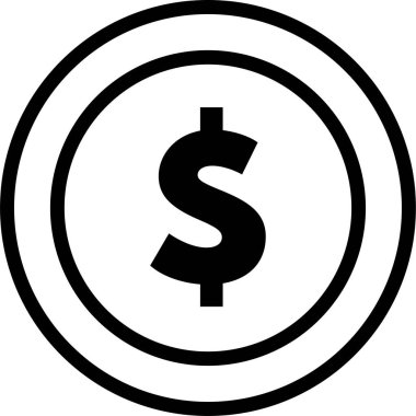 düz para simge vektör çizim