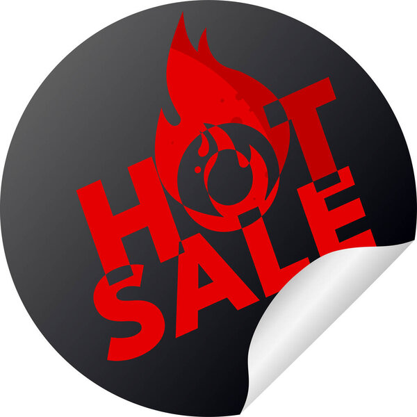 hot sale red round button on white background