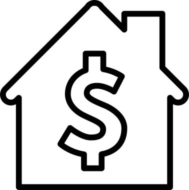 ev parası simgesi vektör illüstrasyonu
