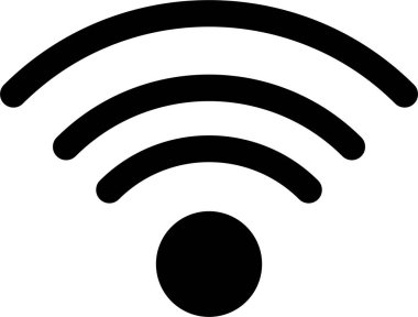 düz wifi simgesi vektör çizimi