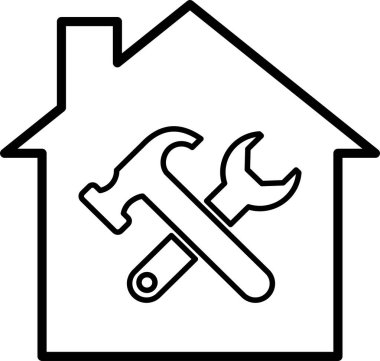 onarım araçları simgesi, anahtar ve tornavida