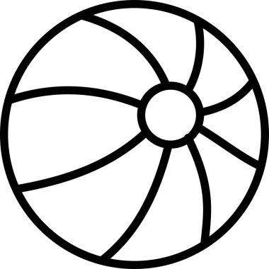 düz top simgesi dış hat vektörü