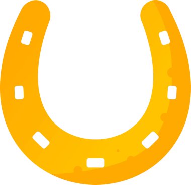 Beyaz Arkaplanda At Nalı Simgesi Vektör İllüstrasyonu 