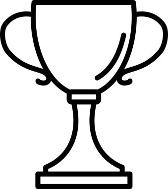 Beyaz üzerinde kupa simgesi vektör illüstrasyonuName 