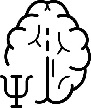 Beyin. Web simgesi basit tasarım