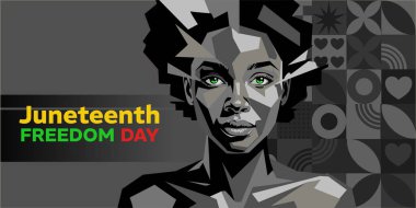 Haziranın Özgürlük Günü Sancağı. Renkli Vektör İllüstrasyonu