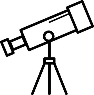 Teleskop. Web simgesi basit tasarım