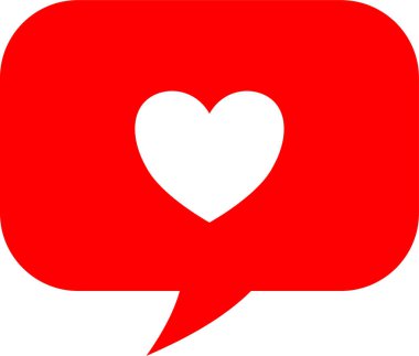 Aşk kabarcığı simgesi kalp, vektör illüstrasyon tasarımı