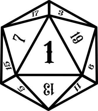 Oyun için zar, tasarım için profesyonel vektör simgesi