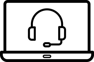 düz bilgisayar simgesi, vektör illüstrasyonu