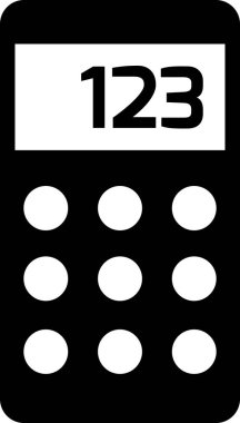 hesaplayıcı web simgesi beyaz arkaplan üzerinde basit illüstrasyon 