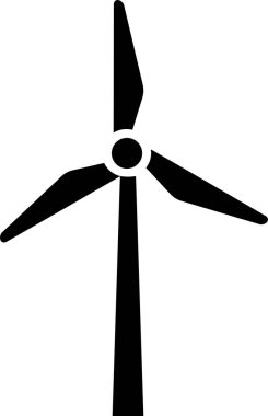 Yel değirmeni ağ simgesi, vektör illüstrasyonu