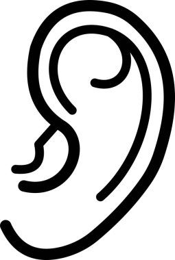 dış hat biçiminde kulak duyma simgesi