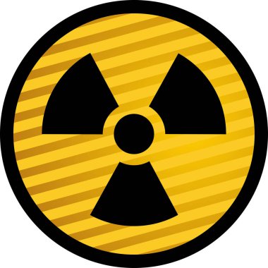 radyoaktif ikon. Web için basit radyasyon vektör simgesi çizimi 