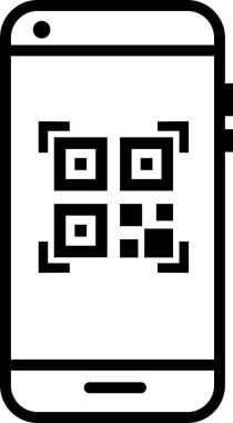 Beyaz arka plan üzerinde vektör illüstrasyon izole modern smartphone simgesi