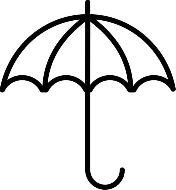 Şemsiye. Web simgesi basit tasarım