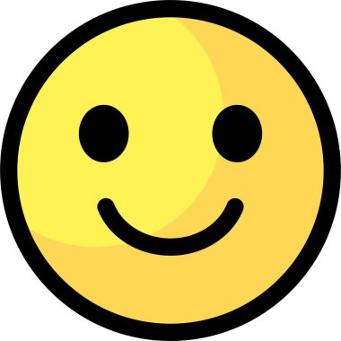 Emoji Face Simgesi, Beyaz Arkaplan Modern Görüntü 