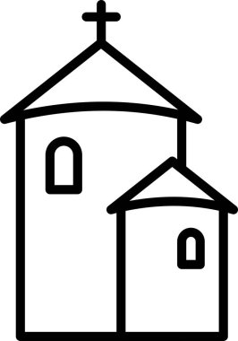 Kilise web simgesi basit illüstrasyon